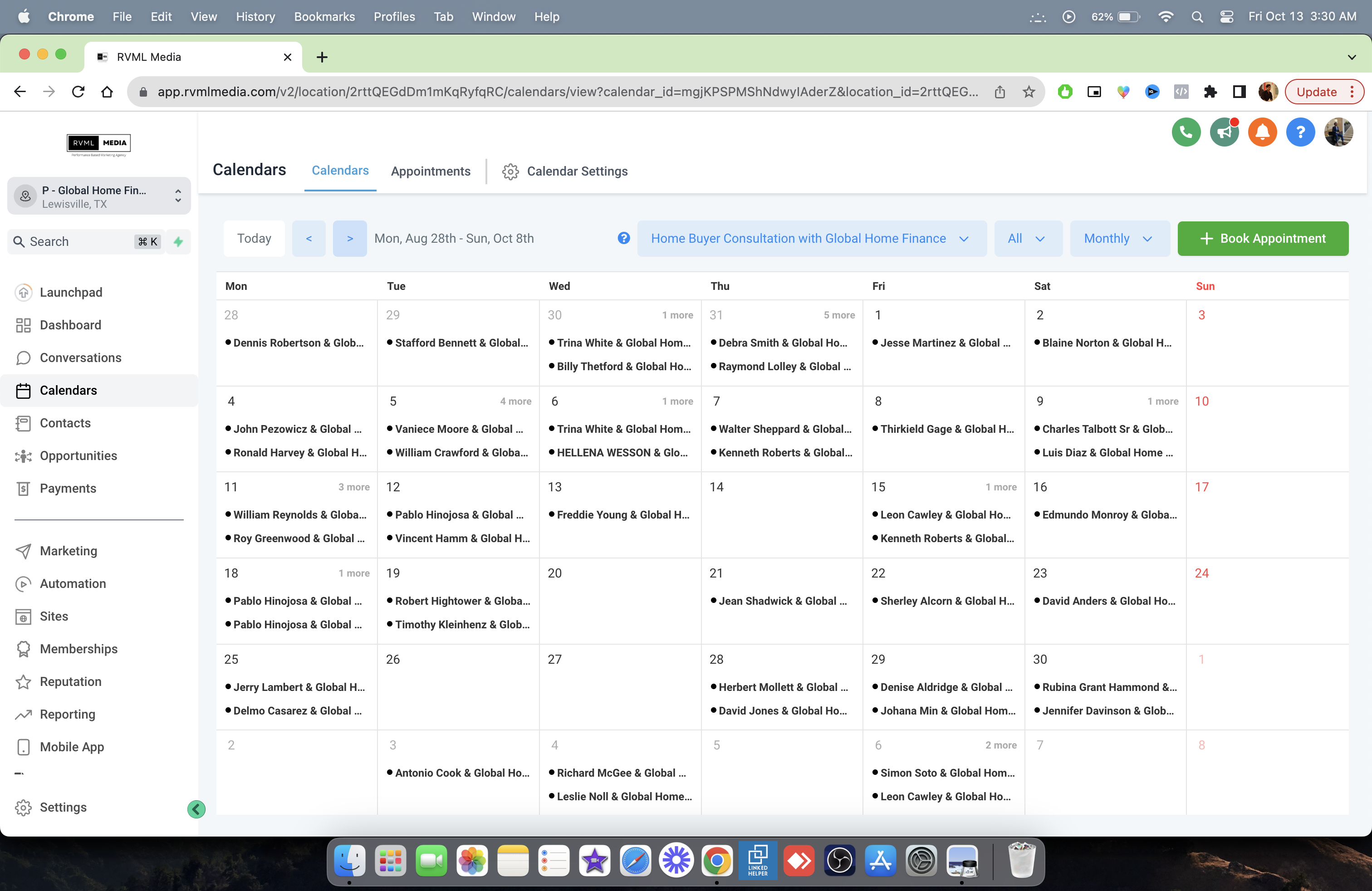 Sustained Bookings